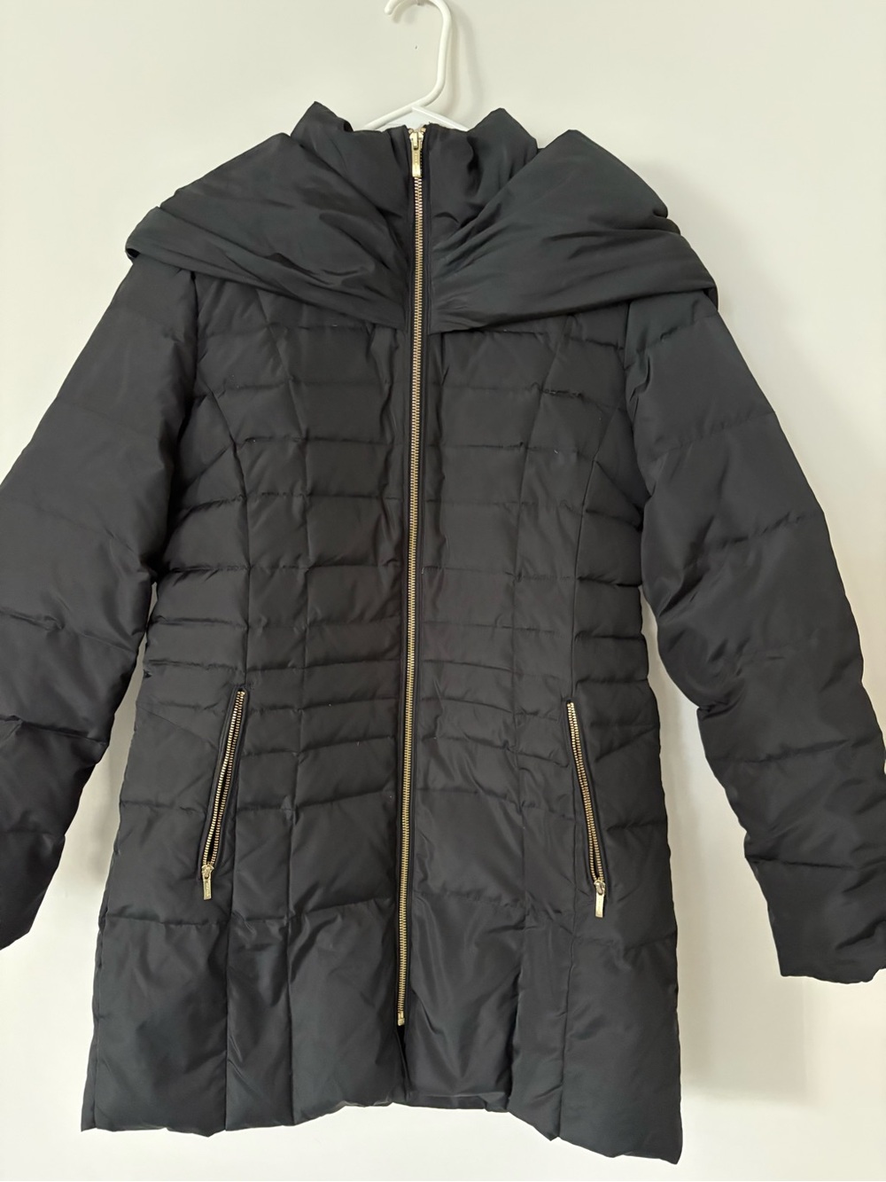 Cole Haan Women's Shawl Collar Taffeta Down Coat